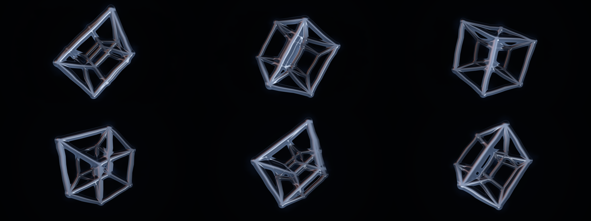 Six frames across the rotation cycle, all legible.